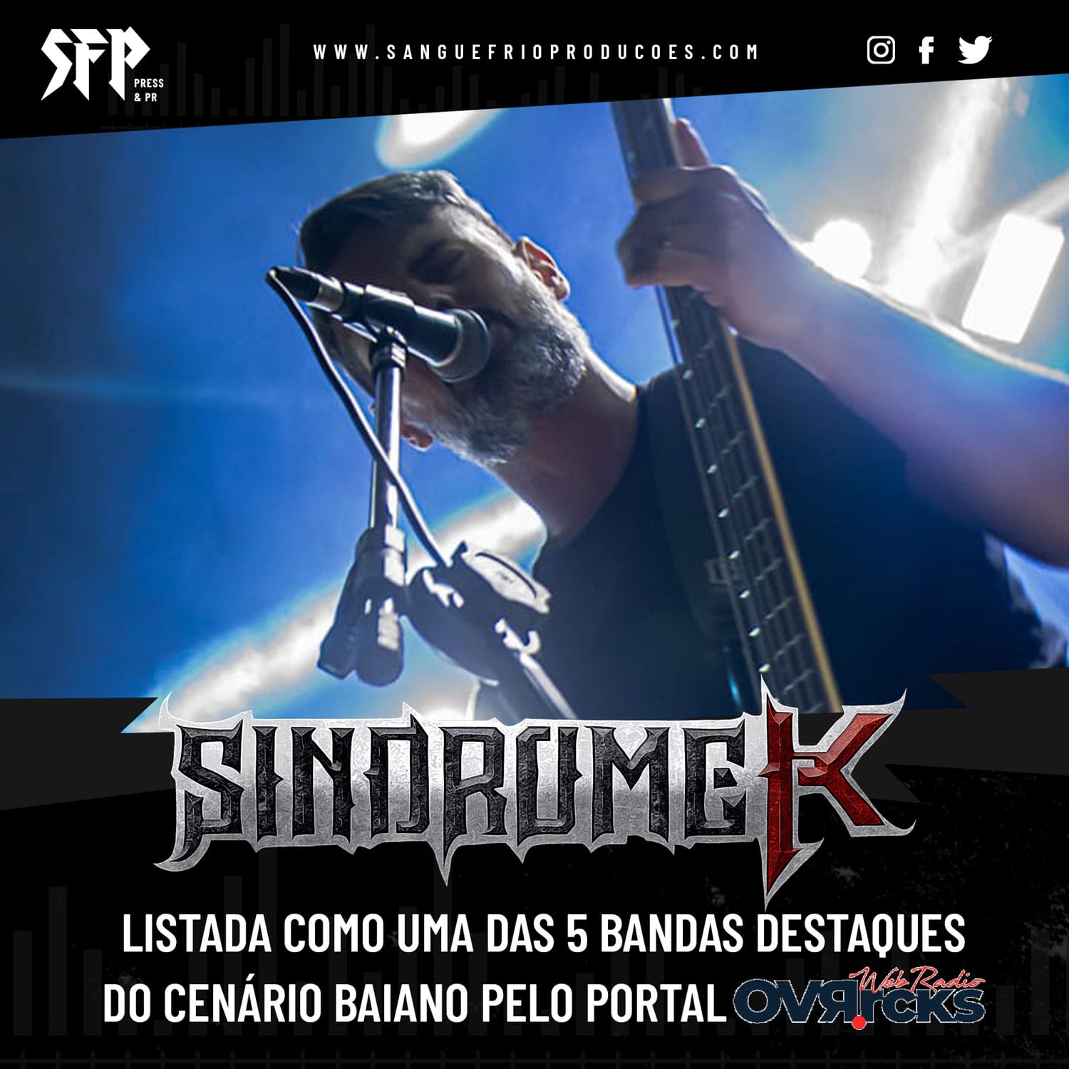 SÍNDROME K: Listada como uma das 5 bandas destaques do cenário baiano pelo portal OverRocks – confira!