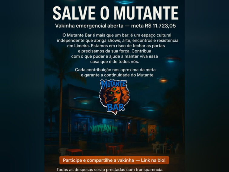 Mutante Bar Lança Vaquinha Online para Lutar Contra Interdição e Salvar a Cena Independente de Limeira