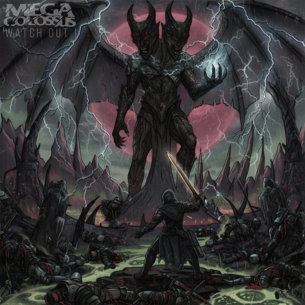 Capa do álbum Watch Out da banda Mega Colossus"